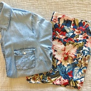 J. Crew Floral Print Stretch Short